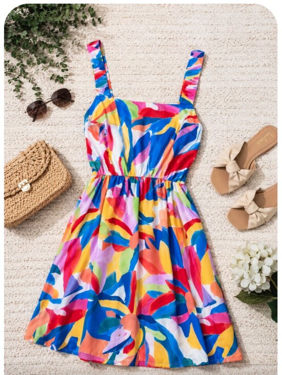 Show Me Your MuMu Dresses & Skirts - Show Me Your Mumu Just A Fling Dress Large Colorful Resort Dress Pockets